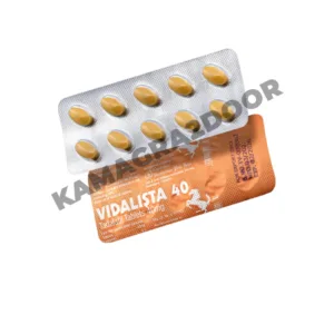 Vidalista 40mg tablets with tadalafil, offering a strong and long-lasting solution for erectile dysfunction, improving sexual performance and confidence.