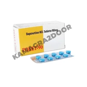 Dapoxetine 90mg tablets in a blister pack, offering maximum strength for the treatment of premature ejaculation and improved control.